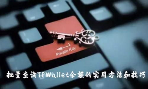  批量查询TPWallet余额的实用方法和技巧